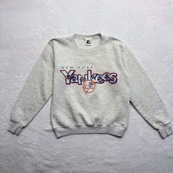 STARTER Other - VINTAGE‎ STARTER NEW YORK YANKEES YOUTH L SWEATSHIRT GRAY MLB BASEBALL